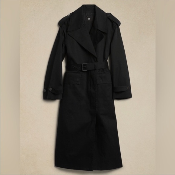 NWT! Banana Republic Black Timeless Trench Coat - Multiple Sizes💙💫 - Picture 2 of 13
